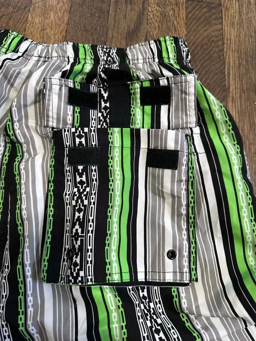 Vintage Maui and Sons Striped Board Shorts with Mesh Lining Size M Tall